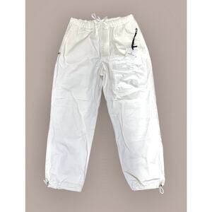 NWT Moncler 70th Anniversary Limited Pants White IT 48 Drawstring Hem Joggers